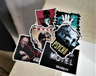 Stickers PSYCHO Vinyl Stickers Laptop Notebook Guitar Case Water Bottle Horror Movie