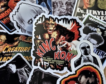 Stickers HORROR MOVIE CLASSICS Vinyl Sticker Laptop Notebook Guitar Case Water Bottle Decal