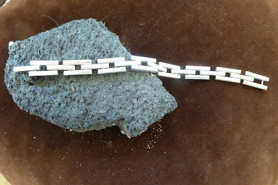 Silver Bracelet. 825 Stamped, Unisex Silver Brace… - image 1