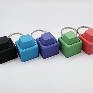 Keyboard Switch Fidget Clicker, Mechanical Key Switch Toy, Clicky Desk Fidget, ADHD Stim Toy, Custom 1–4 Keys, Gamer Gift, 3D printed