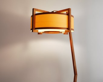 Floor lamp - Sapele and Ash wood. High quality handwork.