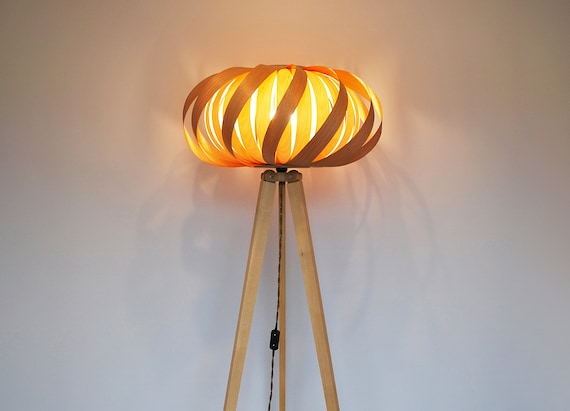 Orange tripod cheap floor lamp