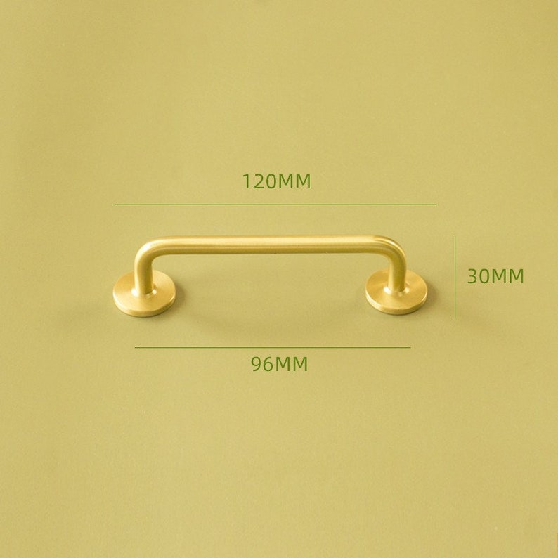 2.5 3.75 5 Brass Bar Door Pulls Handles Drawer pulls handle Dresser handle Cabinet Pulls Handle Wardrobe handles 64 96 128 160mm image 4