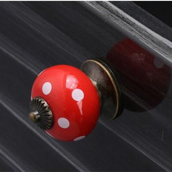8 Ball Billiard Pool Cabinet Drawer Pull Knob - Ceramic Hardware For Game Room Or Bar