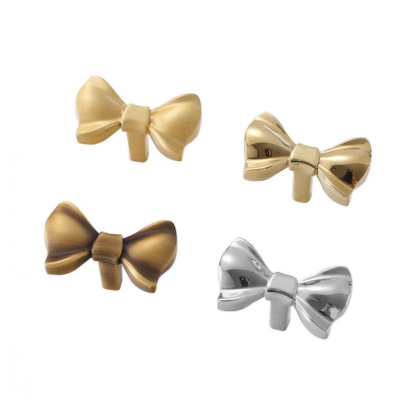 Gold Bow Knobs Etsy