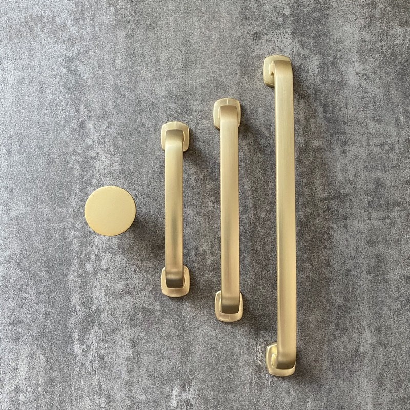 3.75 5 7.55 Gold Handle Pulls Drawer Handles Etsy