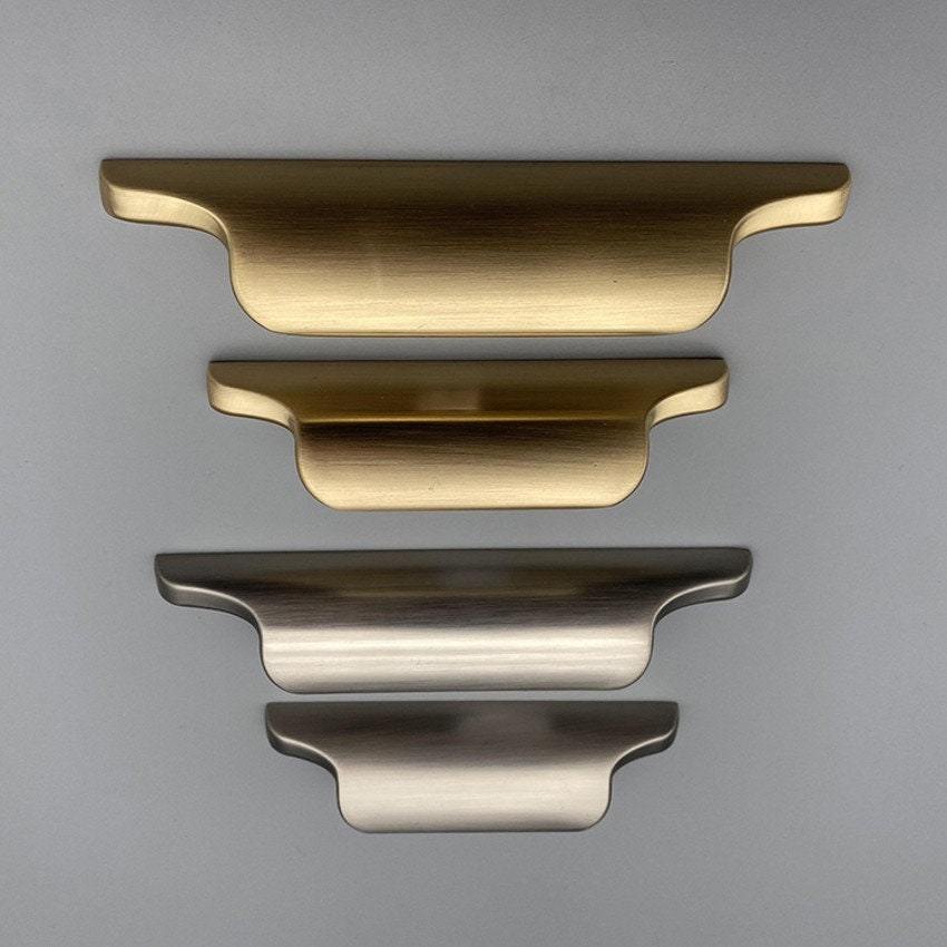 3.75 Brushed Nickel Cupboard Pulls Handles Brushed Gold Etsy UK