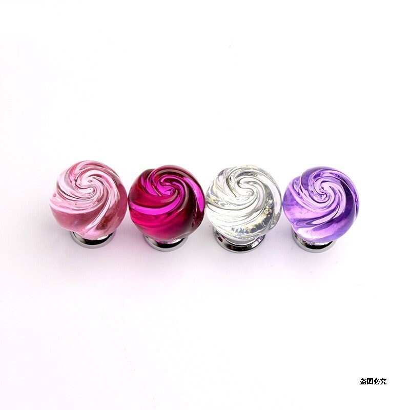 Rose Knobs Pulls Pink Crystal Drawer Knob Pull Handle Dresser Etsy