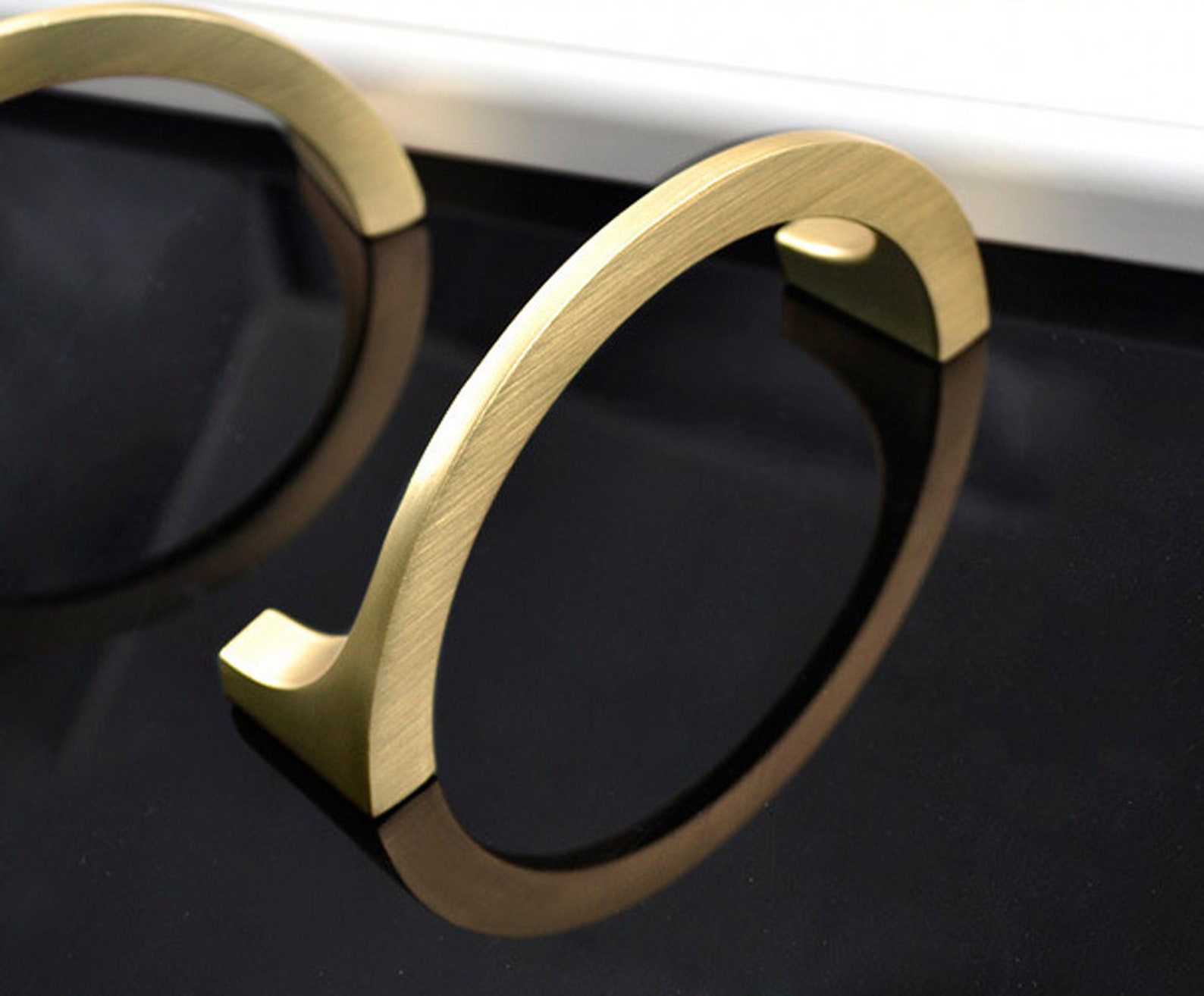 gold half circle drawer pulls