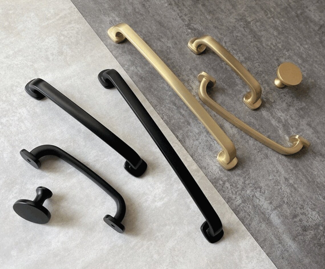 3.75 5 7.55 Gold Handle Pulls Drawer Handles Etsy