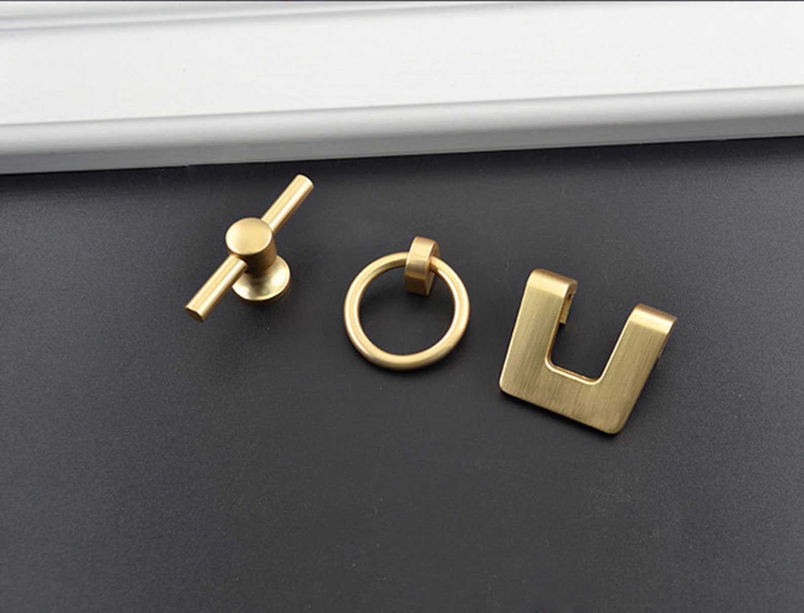 Gold Ring Pulls Drawer Pull Knob Handles Dresser Pulls Handle Etsy