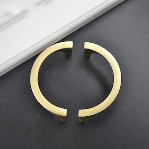 3.75" Gold Semi-circle Drawer Handles Pulls Dresser handles Pulls Cabinet Pulls Knobs Wardrobe handles Kitchen handle Hardware 96mm