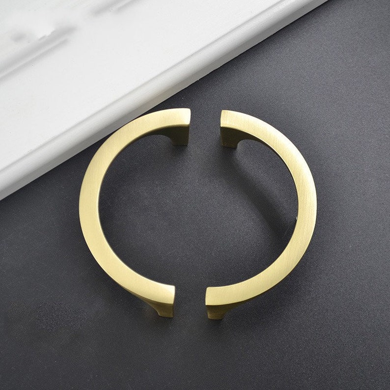 gold half circle drawer pulls