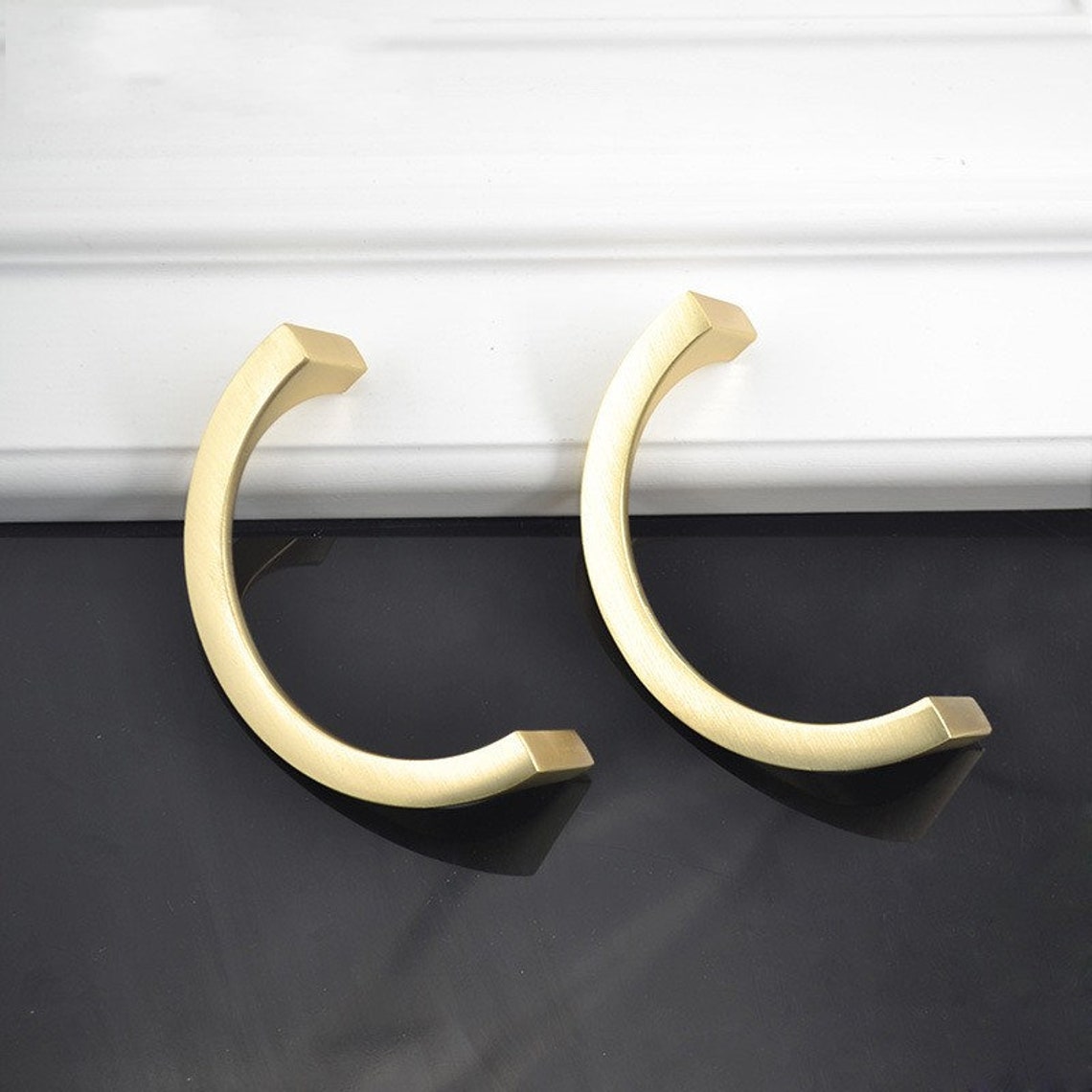 gold half circle drawer pulls