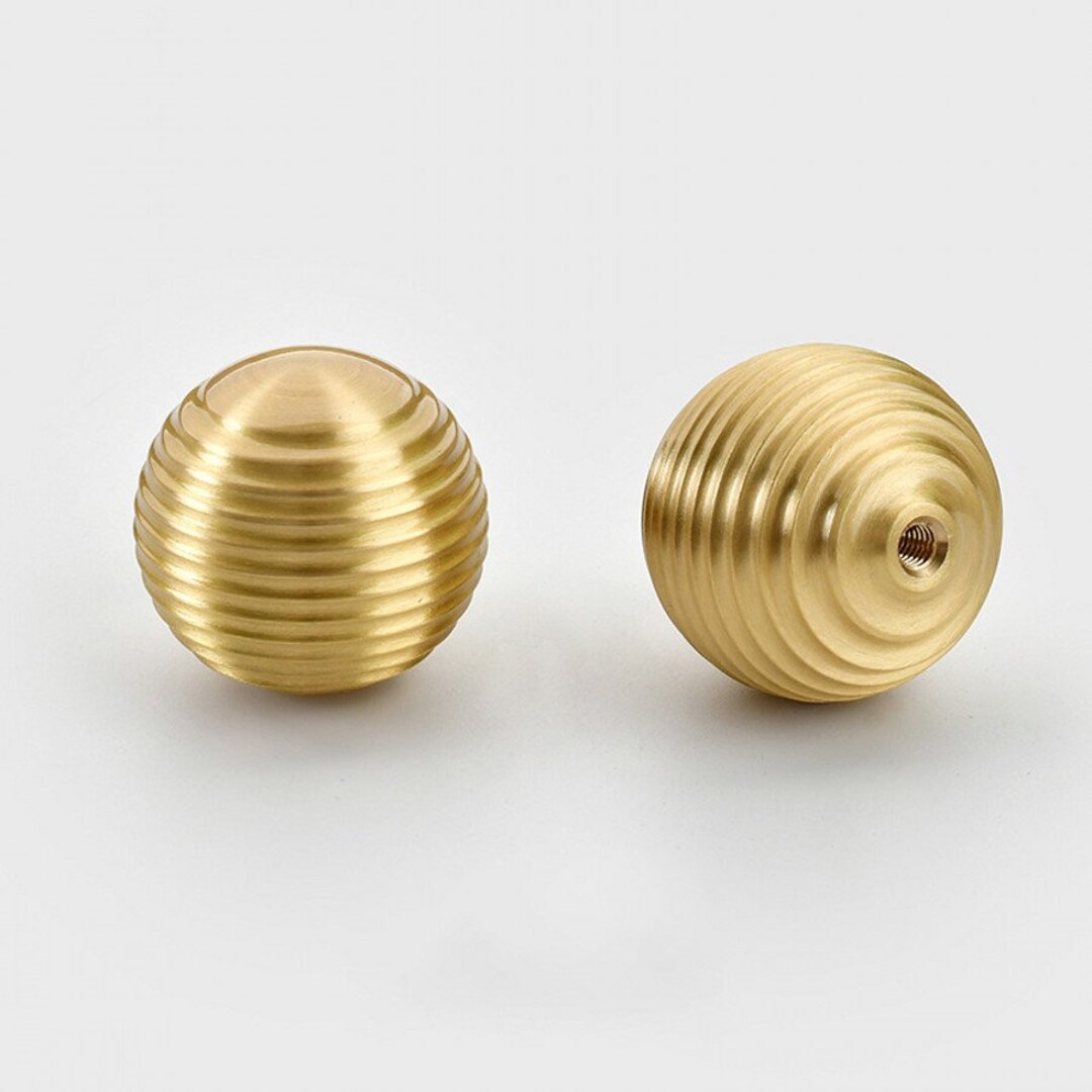 Brass Single Hole Knobs Ball Door Handle Gold Drawer Pulls Knob Dresser