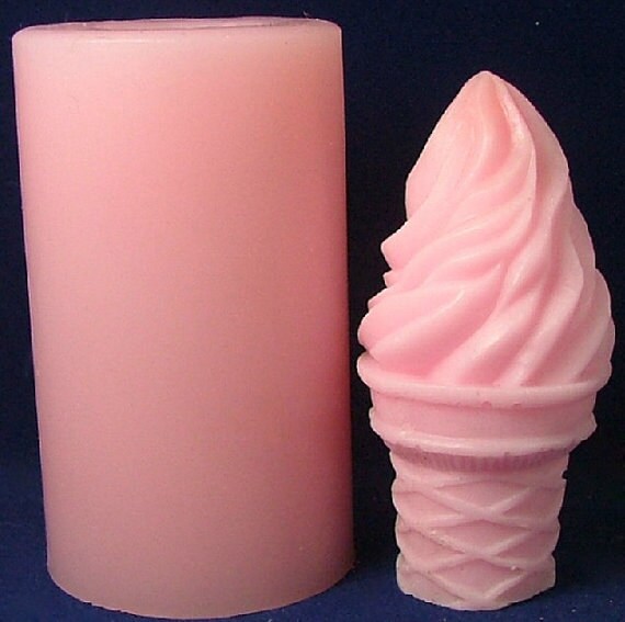 Ice Cream Candle mold Soap Mold Flexible Silicone mold polymer Etsy
