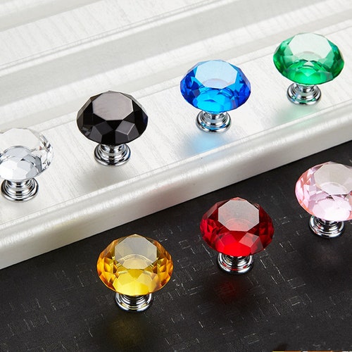 Red Glass Knobs / Dresser Knobs / Drawer Knobs Pulls Handles Etsy