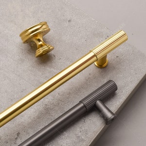 3.75" 5" 7.55" Grey Drawer pulls handle Gold Round knobs Dresser handle Kitchen Pulls Cabinet Handle Wardrobe handles Hardware 96 128 192mm