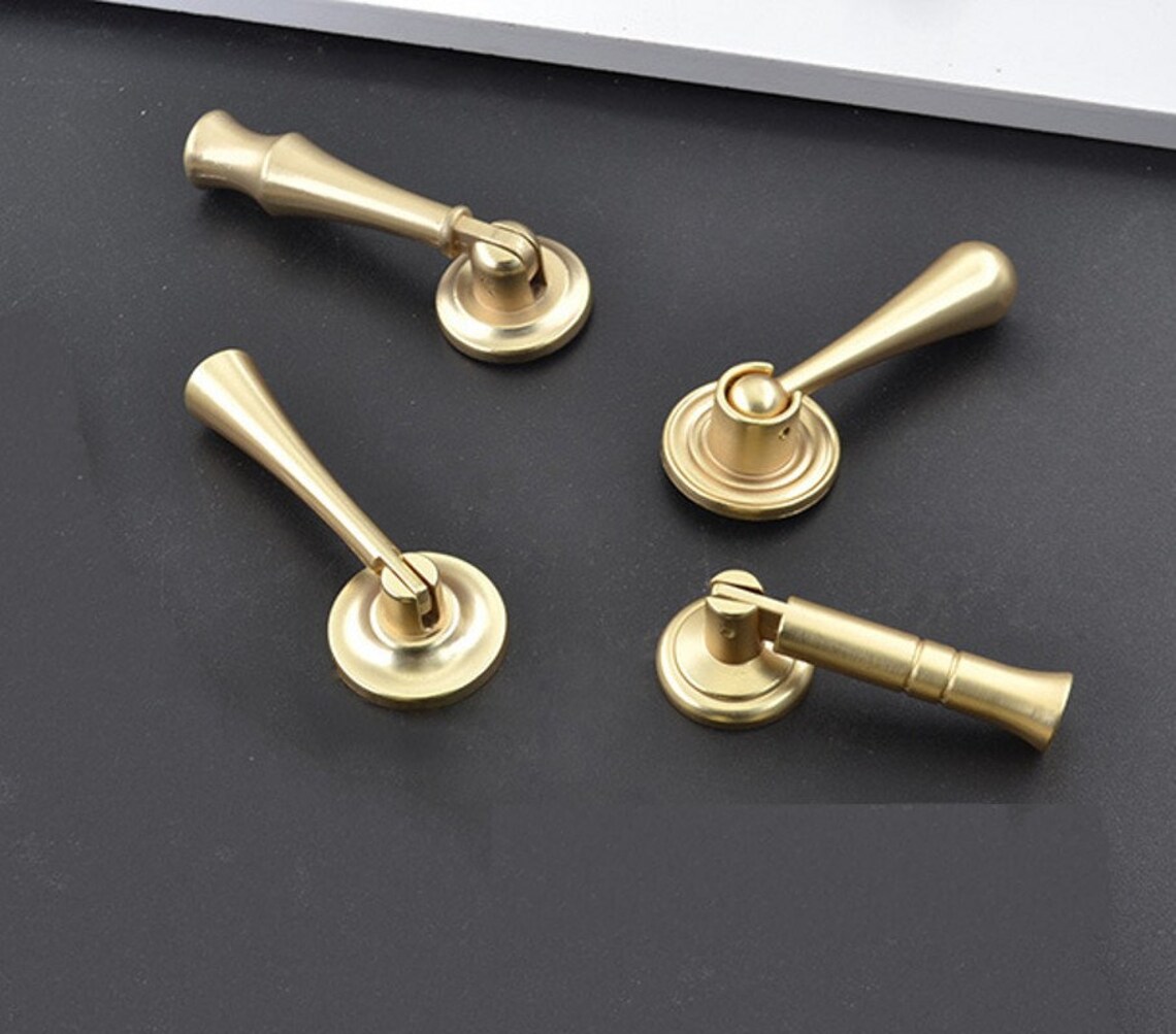 Gold Drop Drawer pull knob handles Dresser pulls Handle Etsy