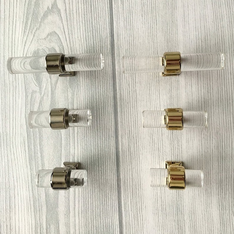 Clear Acrylic Crystal Door Handles Knobs Pulls Drawer Handles pulls Dresser handle Cabinet Handle Pulls Wardrobe pulls knob Hardware