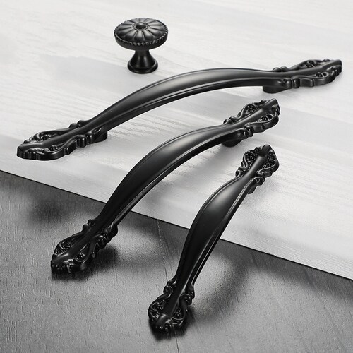 3.5 3.75 4.75 Black Dresser Drawer Pulls Etsy