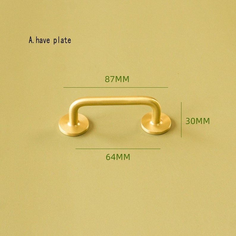 2.5 3.75 5 Brass Bar Door Pulls Handles Drawer pulls handle Dresser handle Cabinet Pulls Handle Wardrobe handles 64 96 128 160mm image 3