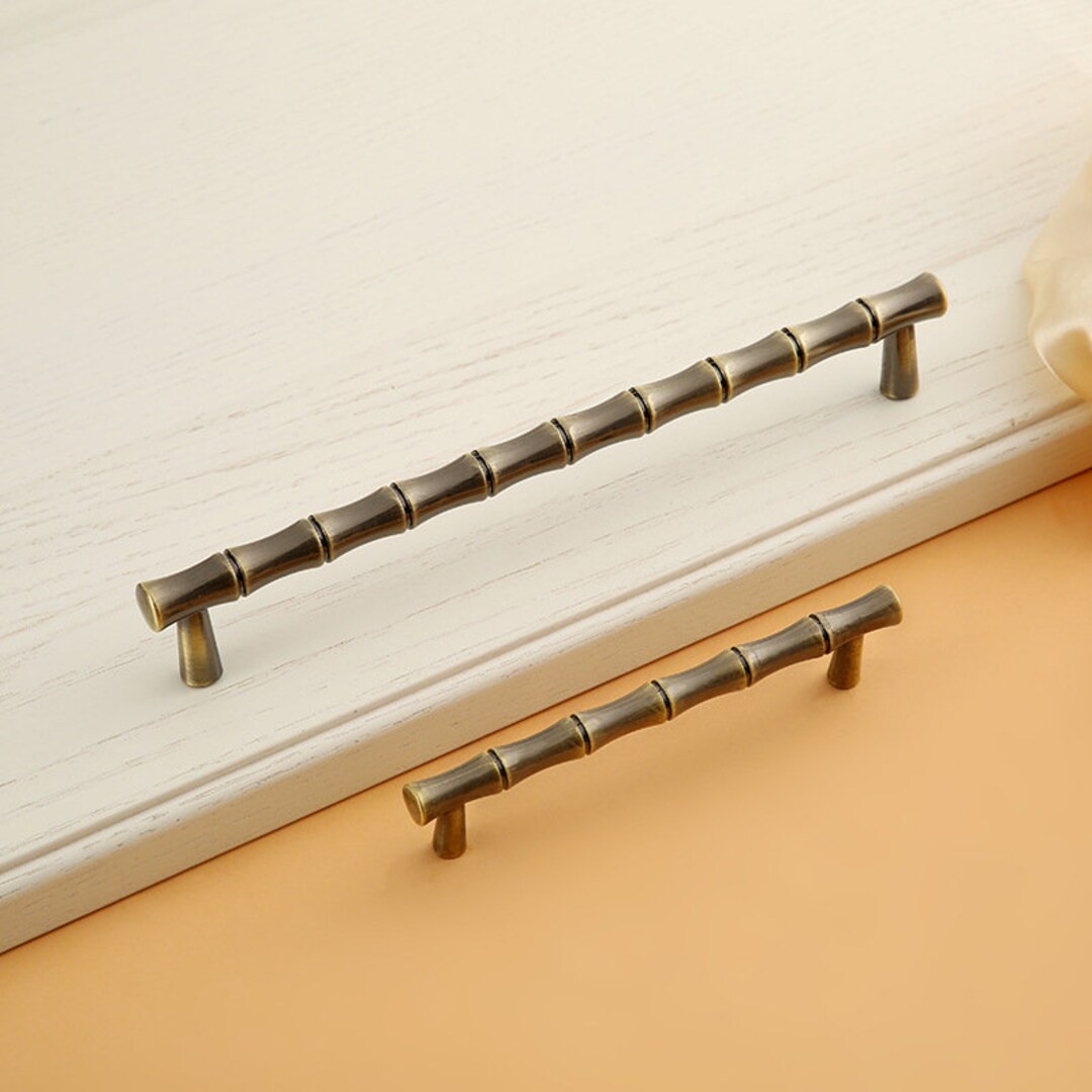 4.13 7.55 Bamboo Drawer Handles Knobs Pulls Bamboo Dresser Handle Pulls
