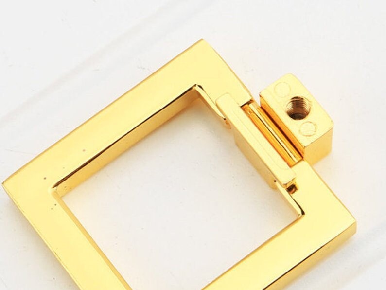 Gold Square Pulls Vintage Door Handle Bronze Drawer Pulls Knob Etsy UK