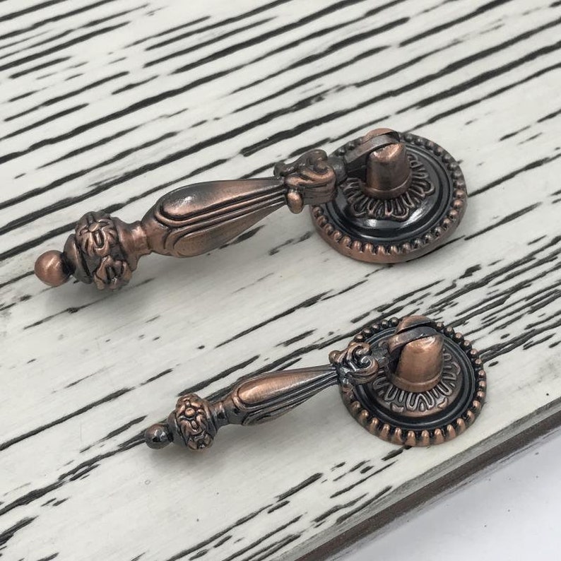 Vintage Pendant Pulls Handles Knobs For Cupboard Drawer Rustic pulls knob Dresser handle Cabinet handle Knobs wardrobe handles Hardware