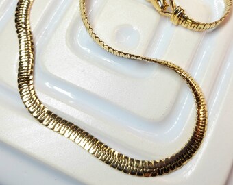 Vintage Gold Tone Slinky Chain ketting cadeau voor vrouwen klassieke sieraden