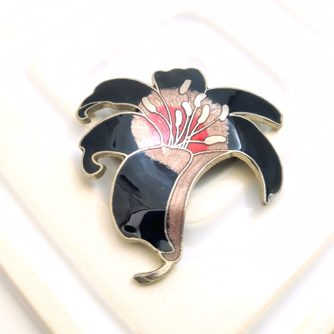Broche Fleur Russe En Papier Mâché Peint – Cadeau Femme Original Et Pas Cher