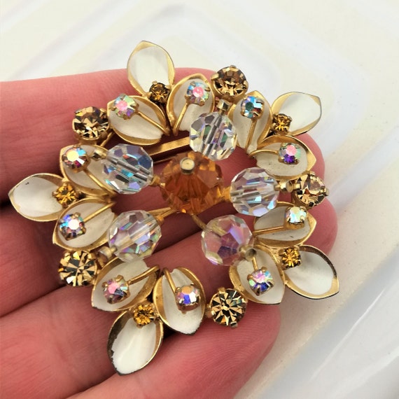 Austrian on sale crystal brooch