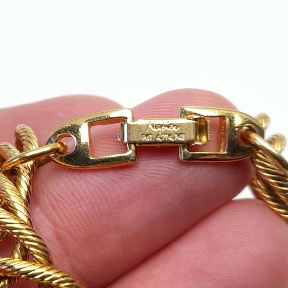 NAPIER Vintage Gold Tonee Chunky Chain Bracelet  … - image 5