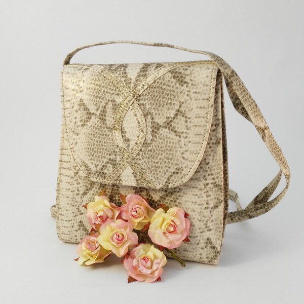 Python Print Bag - Snake Print Bag - Festival Handbag - Boho Luxe Handbag - Spring Handbag - Gift for Her - Wedding Handbag - Resort Purse