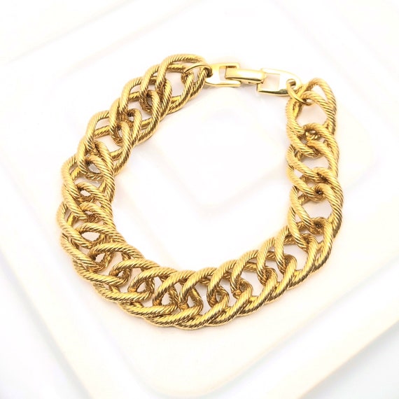 NAPIER Vintage Gold Tonee Chunky Chain Bracelet  … - image 1