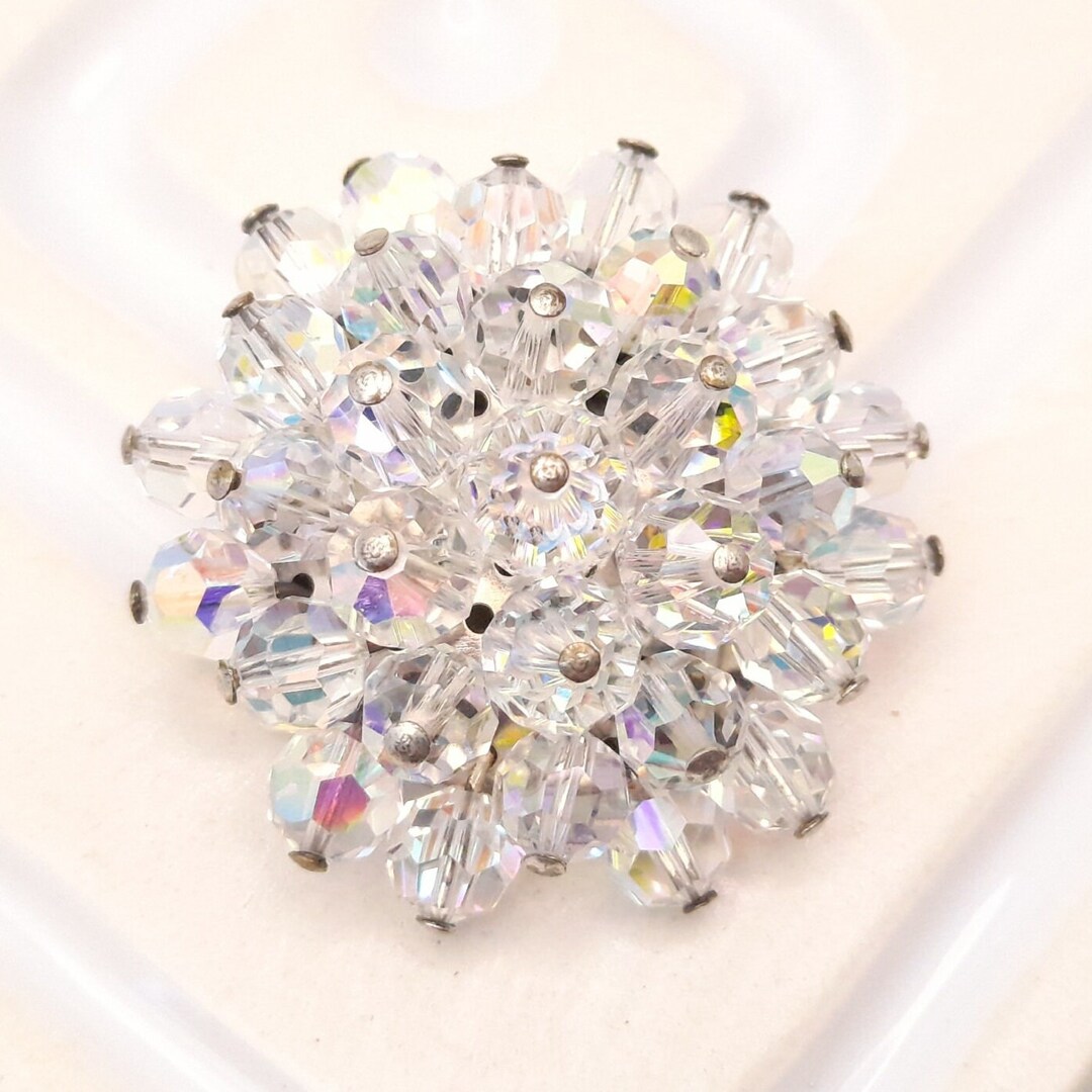 Broche Argentée Starburst Charter Club - Cristal - Neuve En Boîte