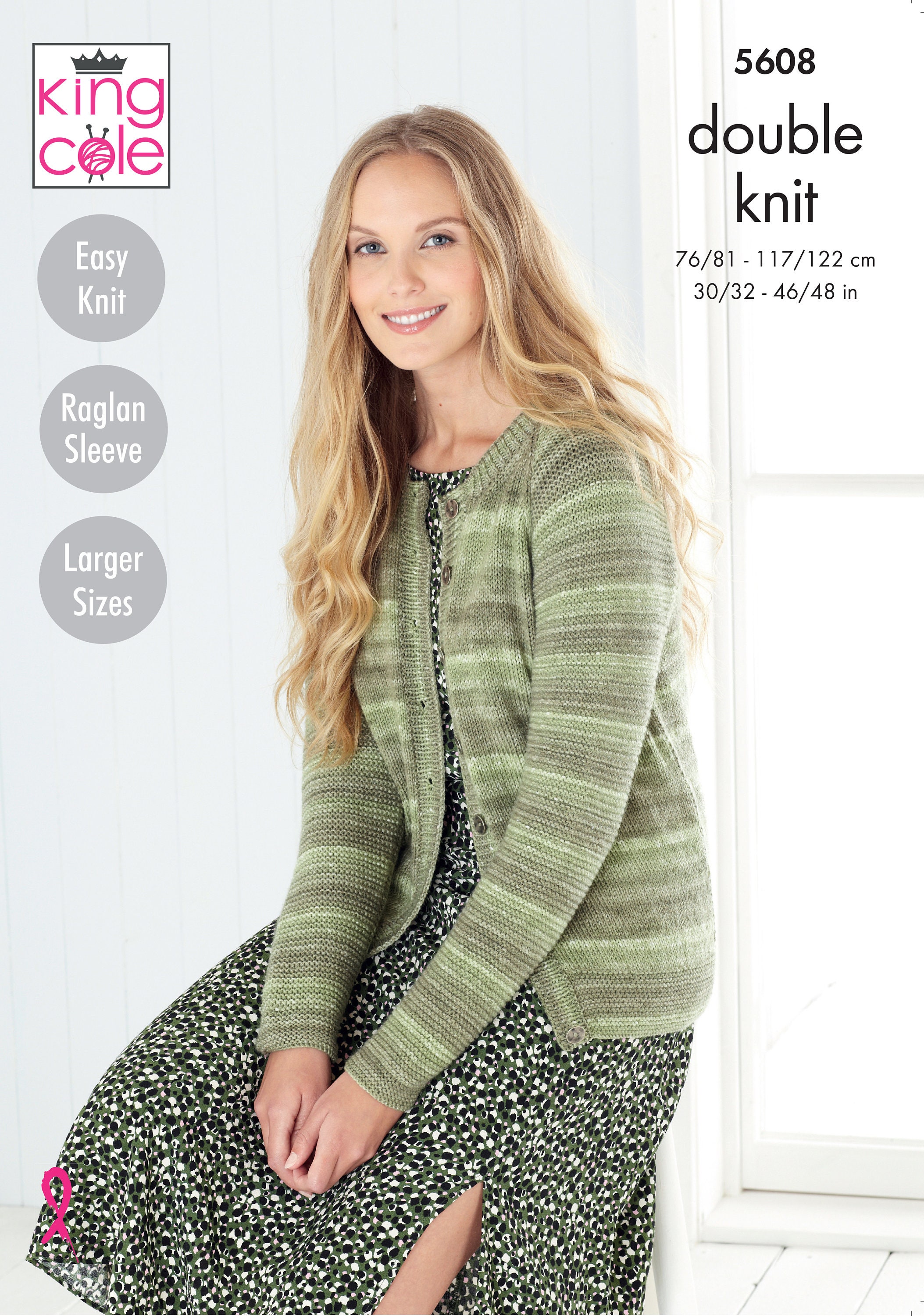 King Cole Knitting Pattern 5608 to Knit Sweater and Cardigan Etsy UK