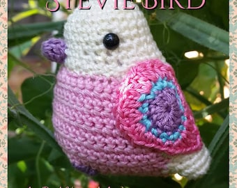 Patrón de ganchillo de Stevie, el pájaro amigurumi