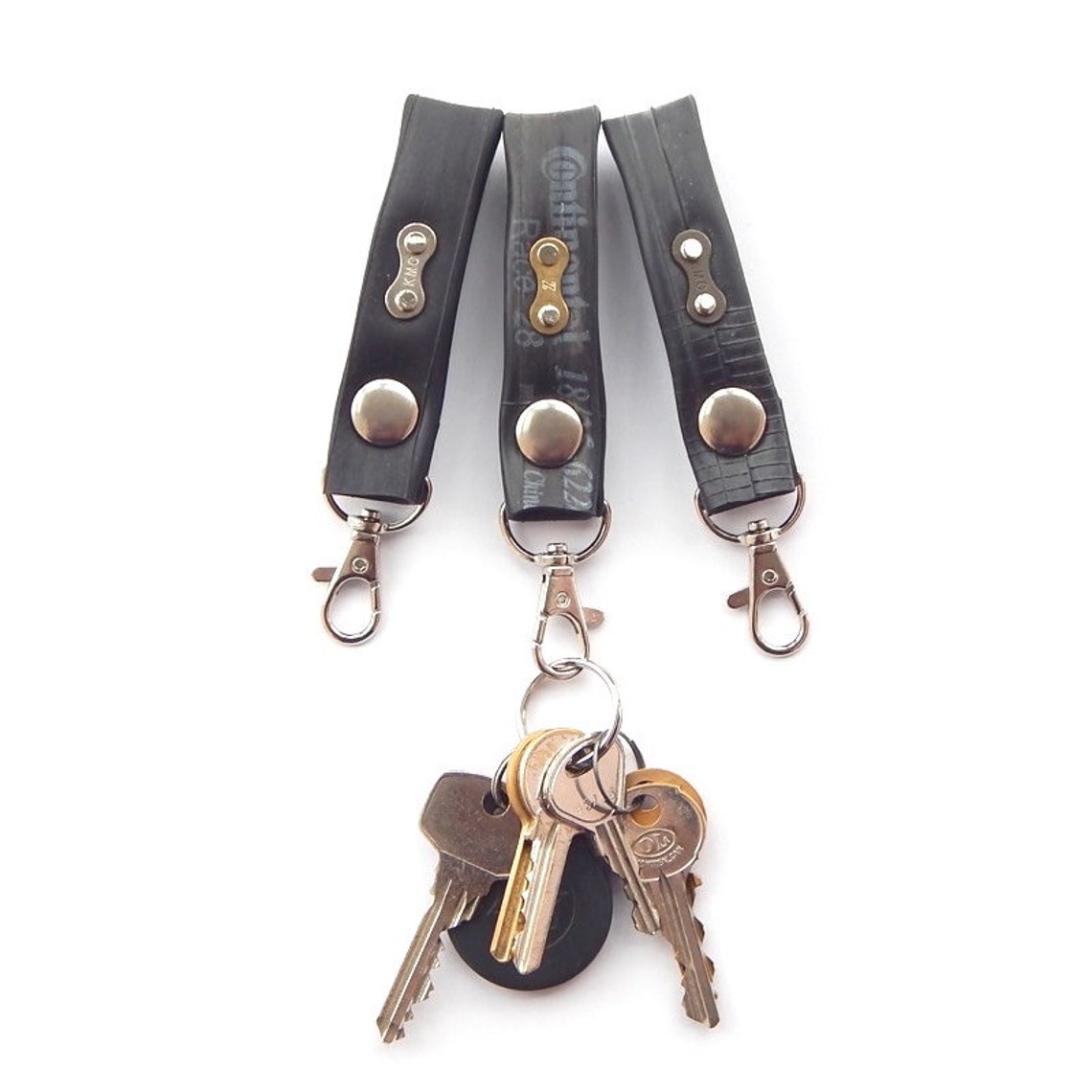 Recycled Inner Tube Belt Lanyard Keyring Etsy