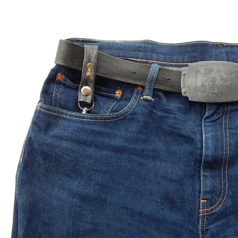 Recycled Inner Tube Belt Lanyard Keyring Etsy