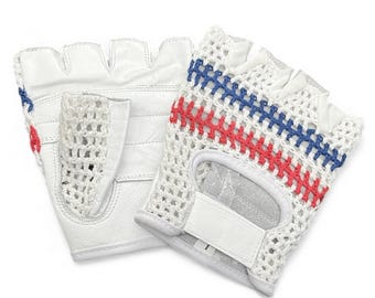 Vintage Style Crochet Track Mitts Cycling Gloves
