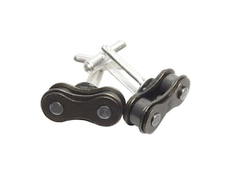 Bike Bicycle Chain Cufflinks Cuff Links Bronze Tone  By ReCycle And BiCycle Cycling Gift
