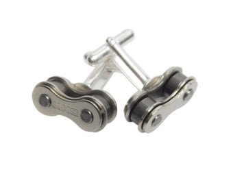 Bike Bicycle Chain Cufflinks Cuff Links Silver Tone  By ReCycle And BiCycle Cycling Gift