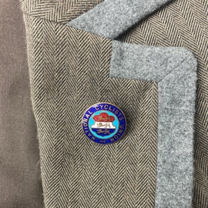 Vintage National Cyclists Union Enamel Lapel Pin Badge