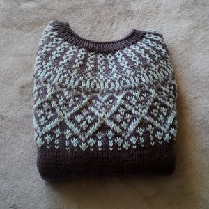 Unisex wool sweater Hand-knitted wool Icelandic sweater Hand-made soft and fuzzy heart sweater Unique Nordic knit pullover
