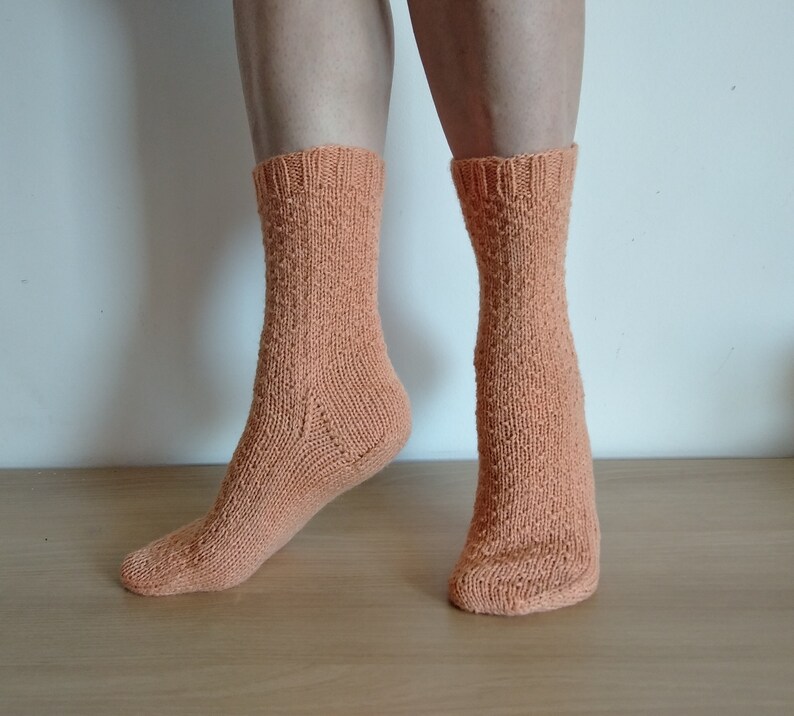 UK 4-5, EU 37-38 Hand-knitted wool socks Relief hand knit girl/'s socks Handmade elegant wool socks Gift for her Socks for gift