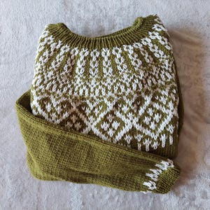 Hand-knitted wool Icelandic sweater Unisex wool sweater Original design Hand-made soft and fuzzy sweater Nordic knit pullover