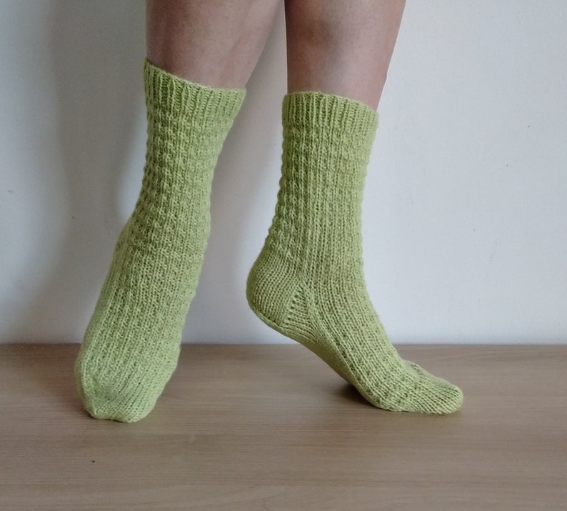 UK 4-5, EU 37-38 Hand-knitted wool socks Relief hand knit girl/'s socks Handmade elegant wool socks Gift for her Socks for gift