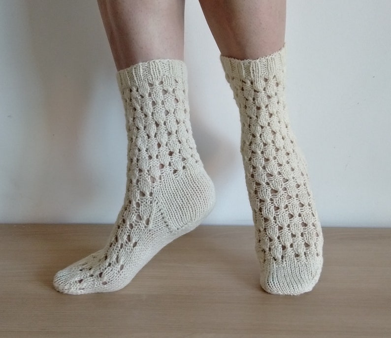 UK 4-5, EU 37-38 Hand-knitted wool socks Relief hand knit girl/'s socks Handmade elegant wool socks Gift for her Socks for gift