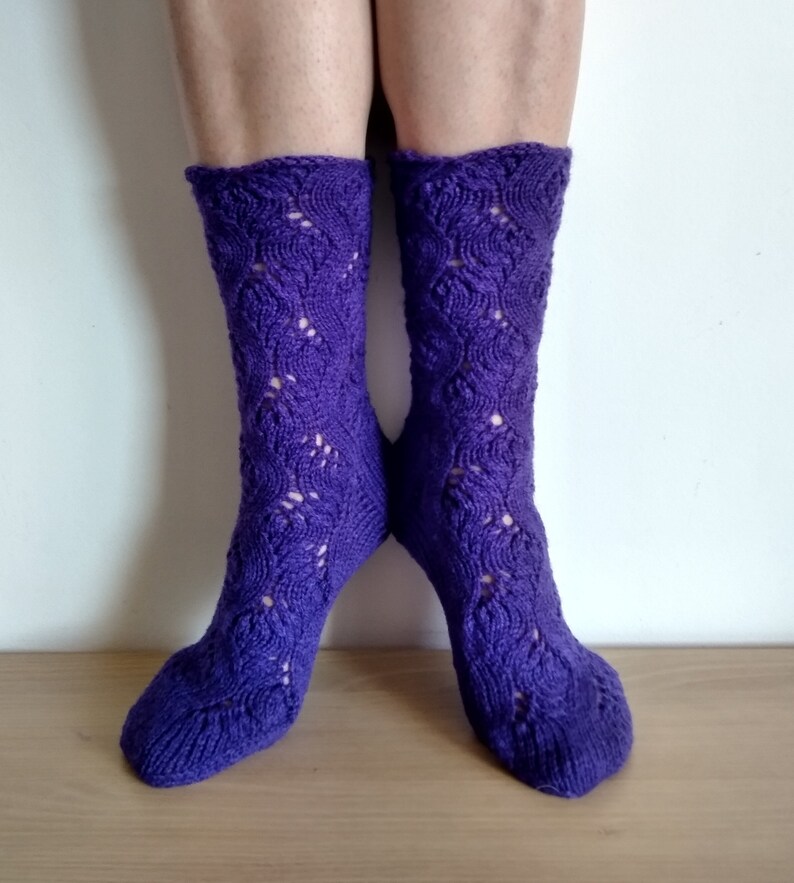 UK 4-5, EU 37-38 Hand-knitted wool socks Relief hand knit girl/'s socks Handmade elegant wool socks Gift for her Socks for gift